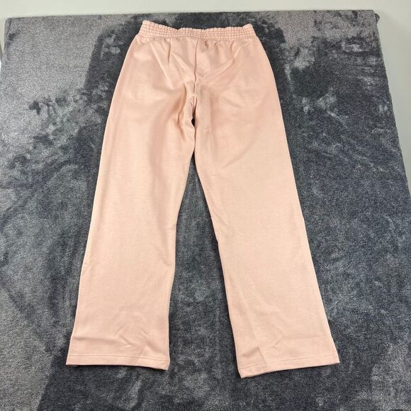 Pact Courtside Fleece Split Ankle Wide Leg Sweatpants Blush Posey Women's M NWT - Picture 8 of 10